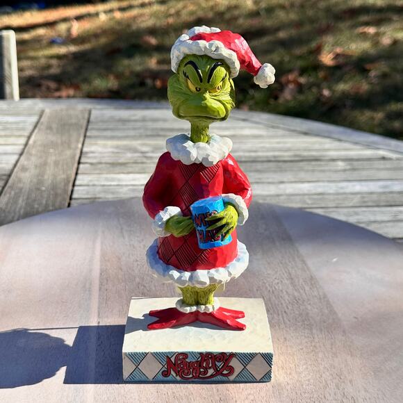 Jim Shore Grinch “Nice” "Naughty" Staute Dr. Seuss Santa Ornament Christmas NEW - Picture 9 of 10